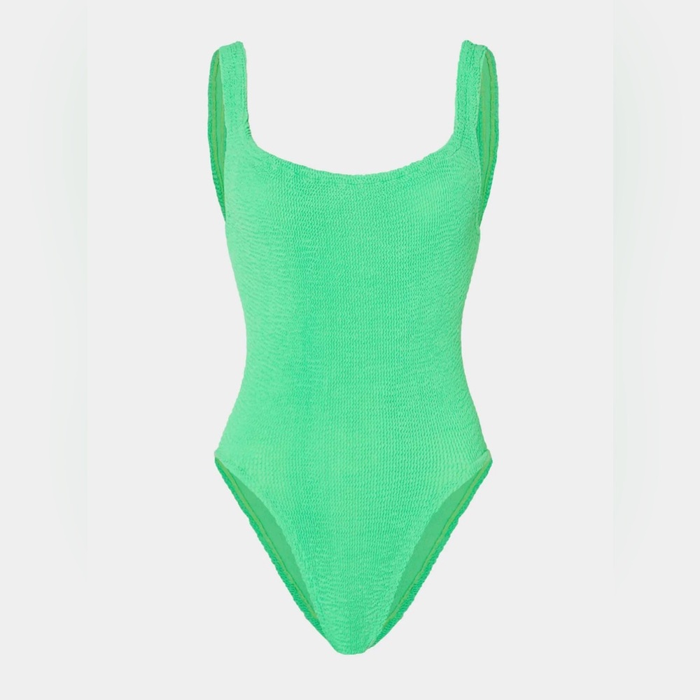 Hunza G Square Neck One Piece Lime Green